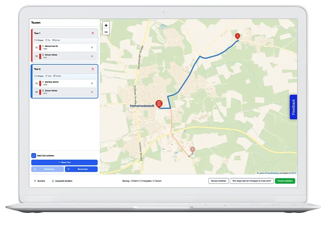 Weniger Strecke. Weniger Kosten.